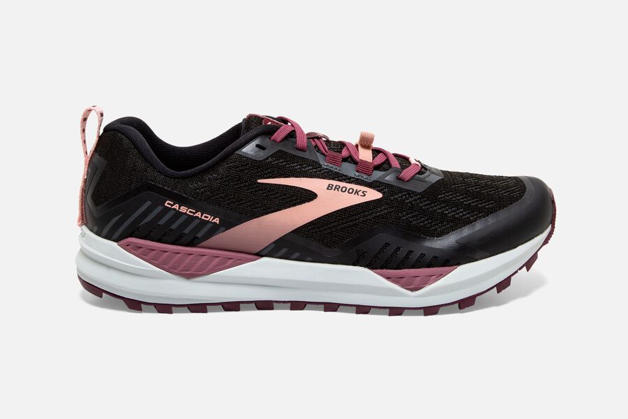 Brooks Running Shoes Womens Black/Pink - Cascadia 15 Trail - 4863-QWHLK